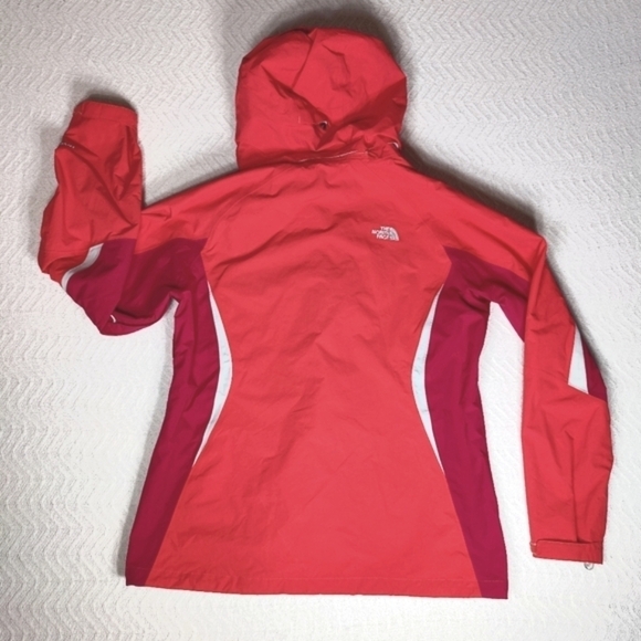 The North Face Boundary TriClimate Jacket Hood Outer Shell Women L Orange White - Picture 2 of 16